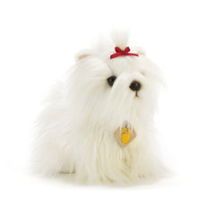 Plush & Co - Whitney Petit Yorkshire Terrier Blanc en Peluche 23 cm - Animaux en Peluche