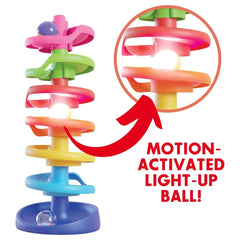 Quercetti - Jouets d'éveil - Tour spirale Brightball - 46 cm - 1+