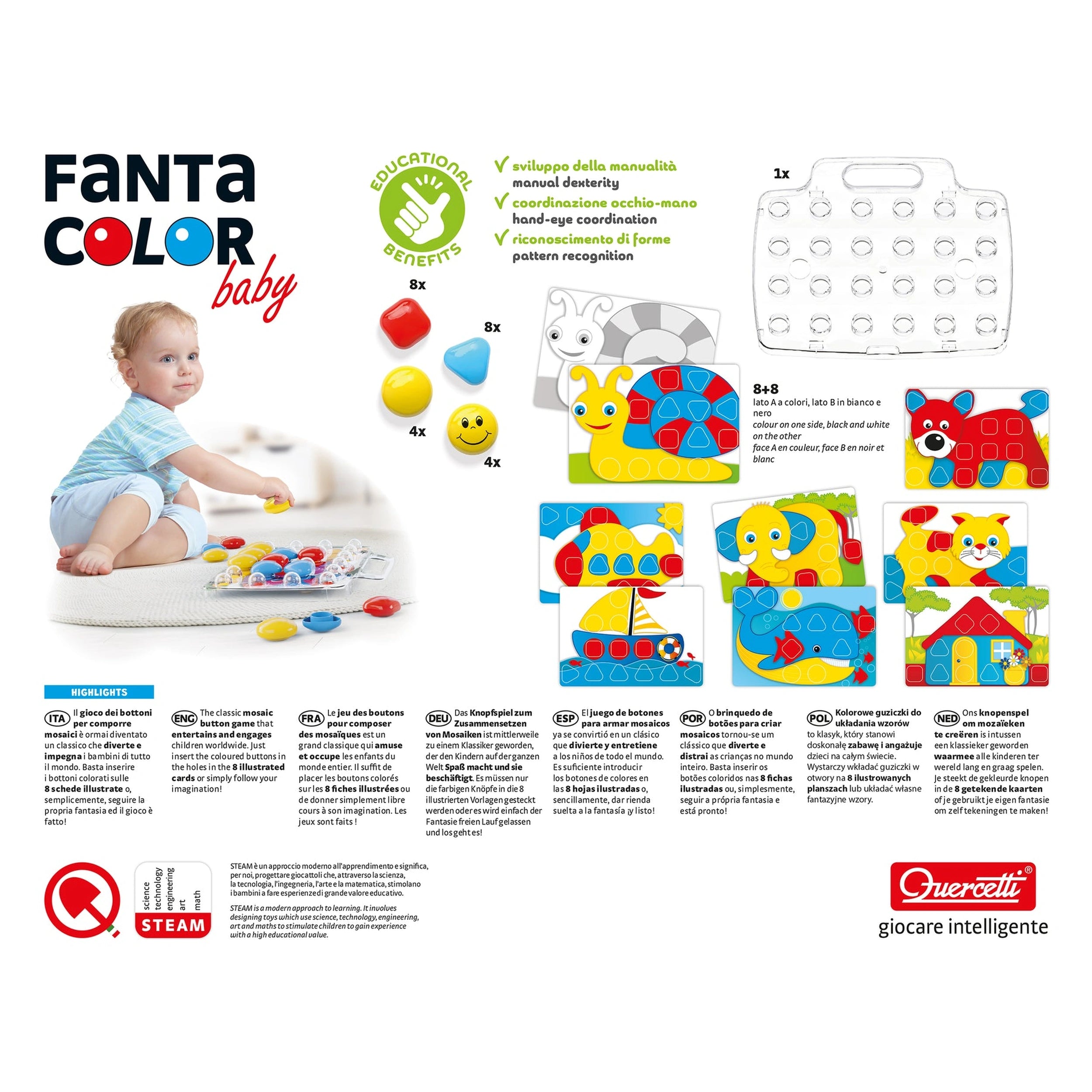Quercetti FantaColor Baby - Jouets d'activité pour bébés