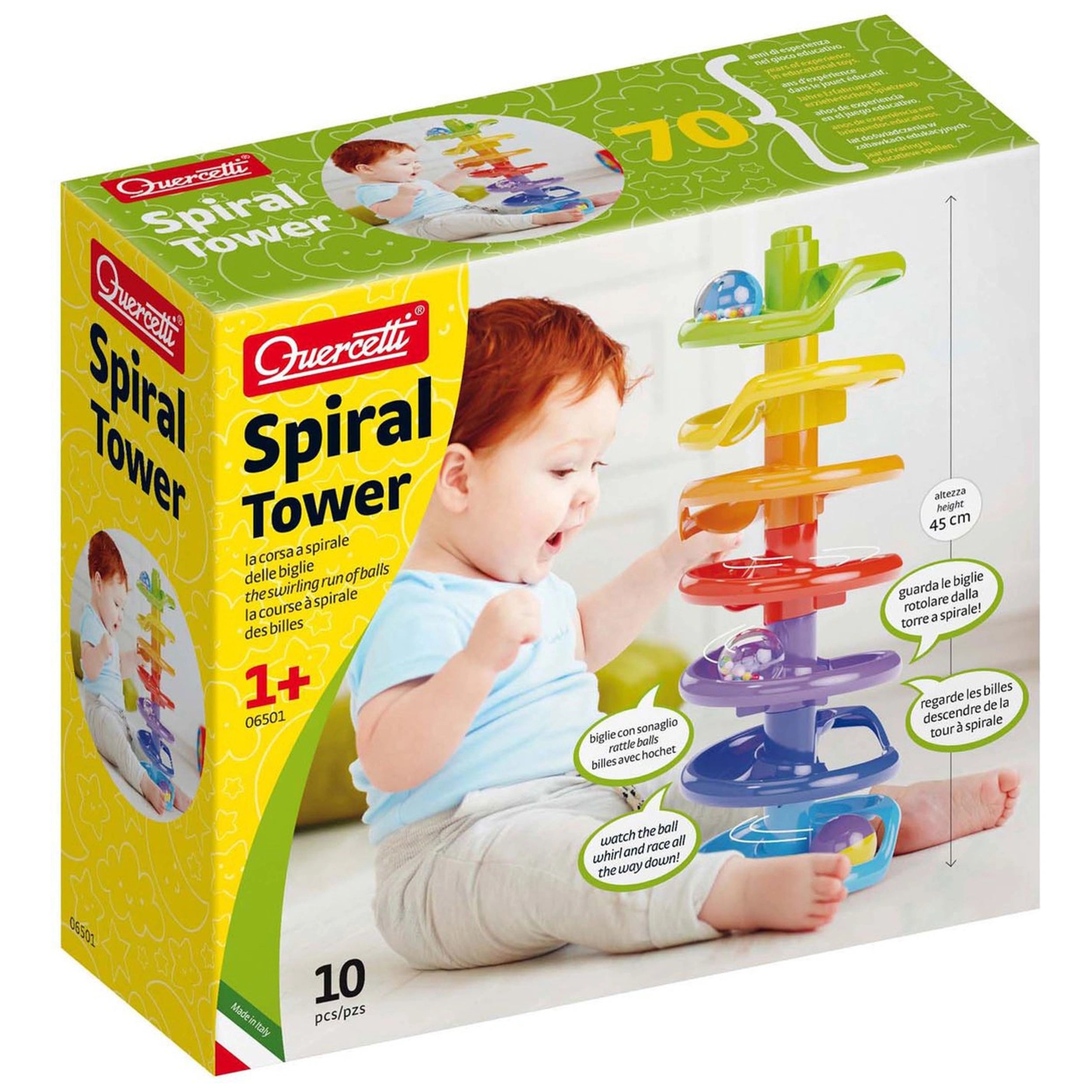 Quercetti Tour en spirale - Jouets d'activité pour bébés