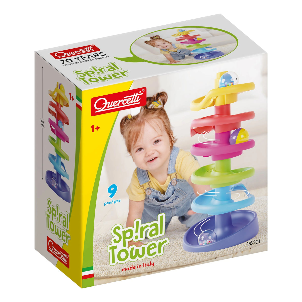 Quercetti Tour en spirale - Jouets d'activité pour bébés