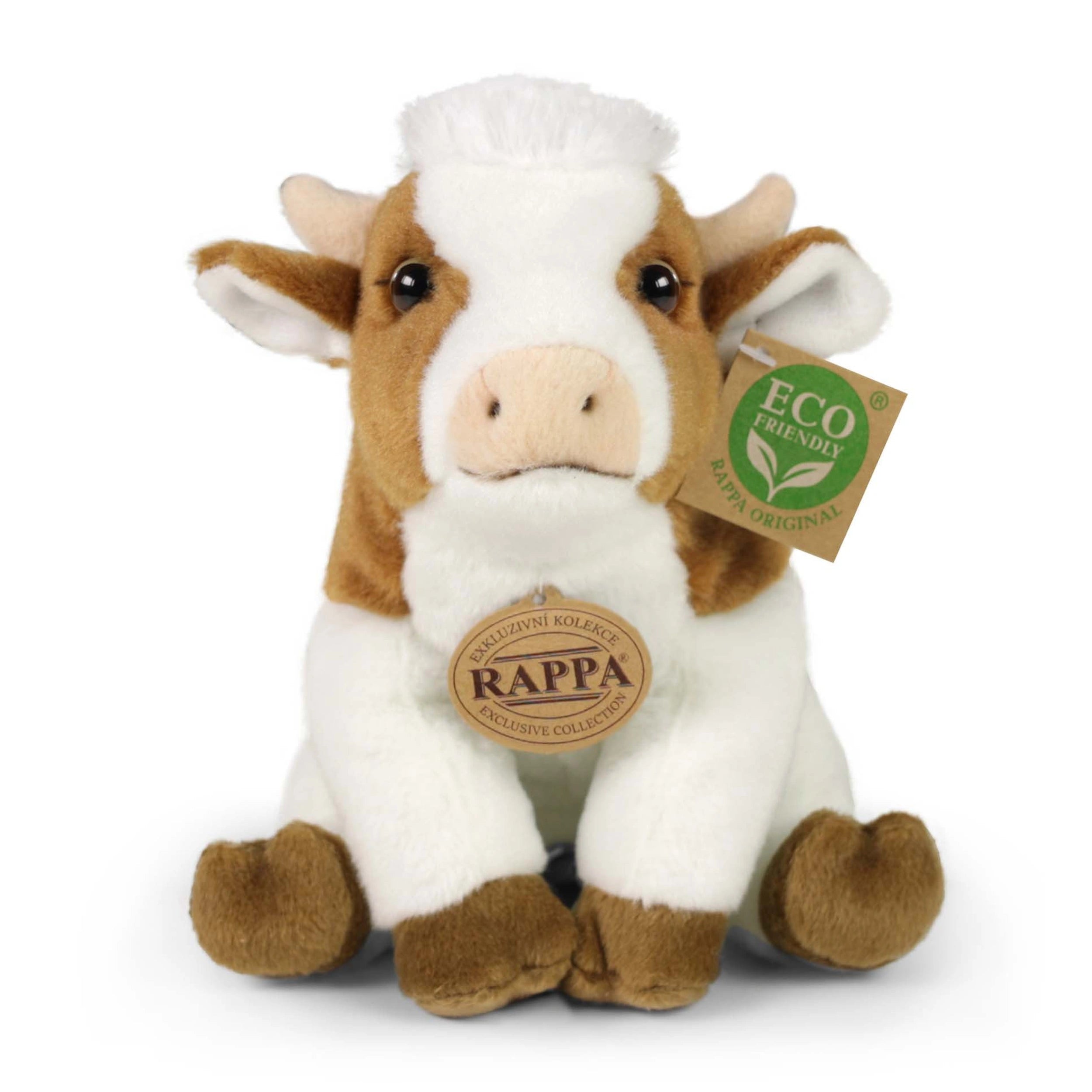 Rappa - Peluche-Vache-18cm-Animaux-En-Tissu-Écologiques