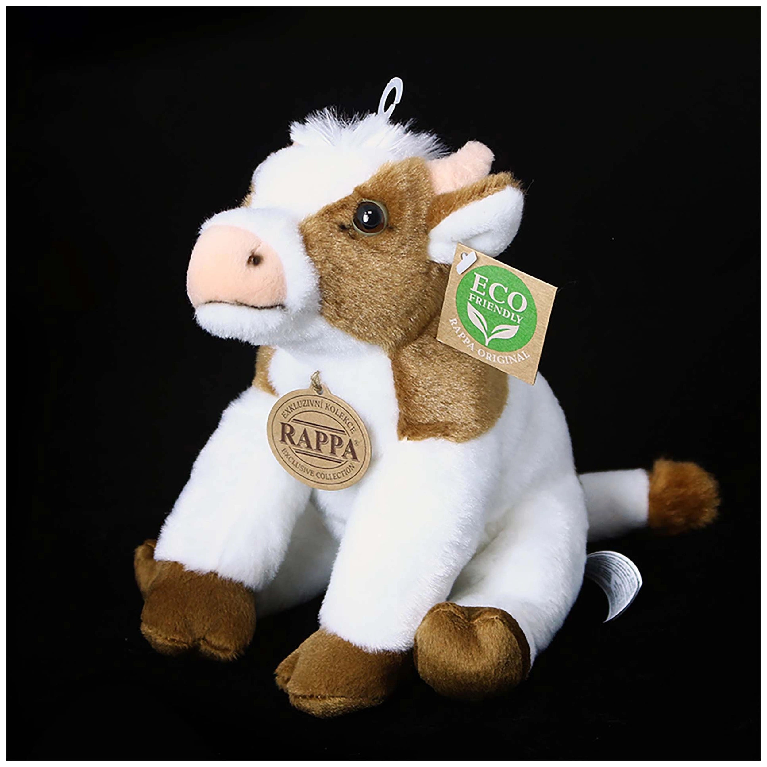 Rappa - Peluche-Vache-18cm-Animaux-En-Tissu-Écologiques