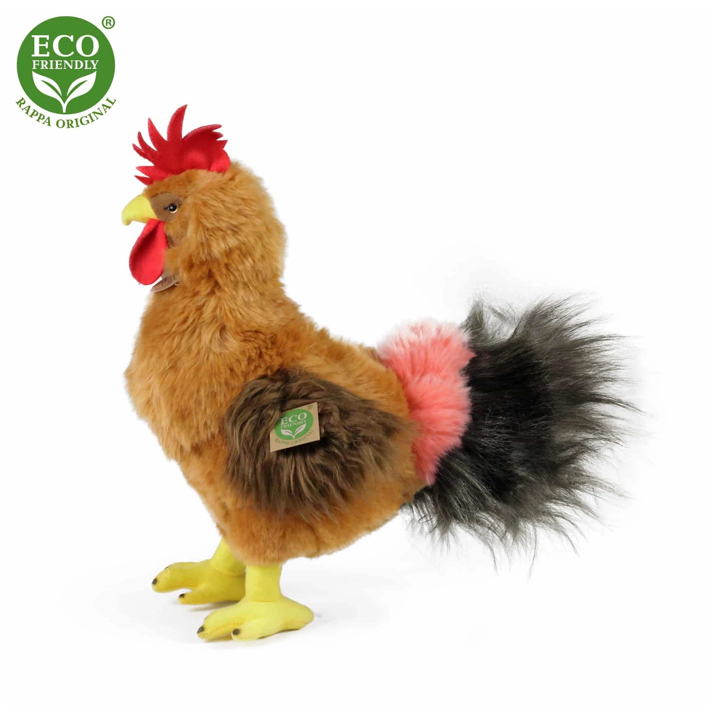 Rappa - Coq en peluche 33 cm ÉCO-RESPONSABLE - Animaux en peluche