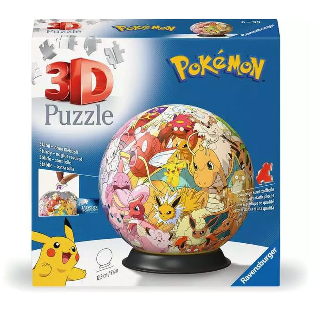 Ravensburger - Puzzle 3D Boule Pokémon Région Kanto Figurines d'Action