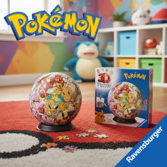 Ravensburger - 3D-Puzzle-Ball-Pokemon-Kanto-Region-Action-Toy-Figures