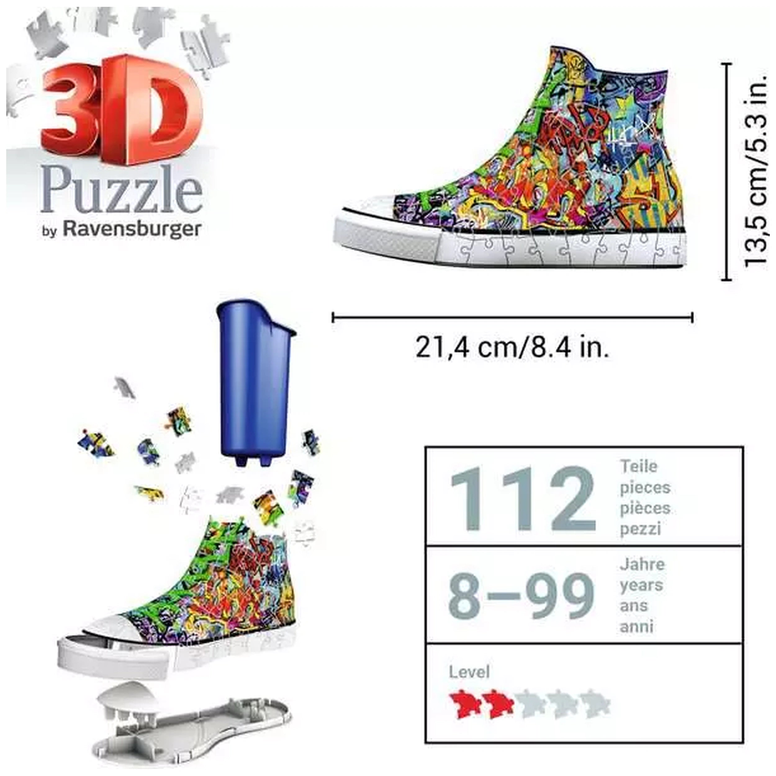 Ravensburger - Figurines de jouet d'action 3D Puzzle Sneakers Skyline