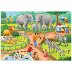 Ravensburger - A Day At The Zoo - 2x24 Pieces - Puzzles
