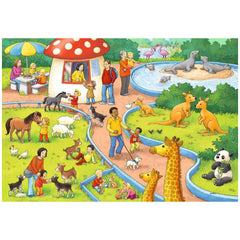 Ravensburger - A Day At The Zoo - 2x24 Pieces - Puzzles