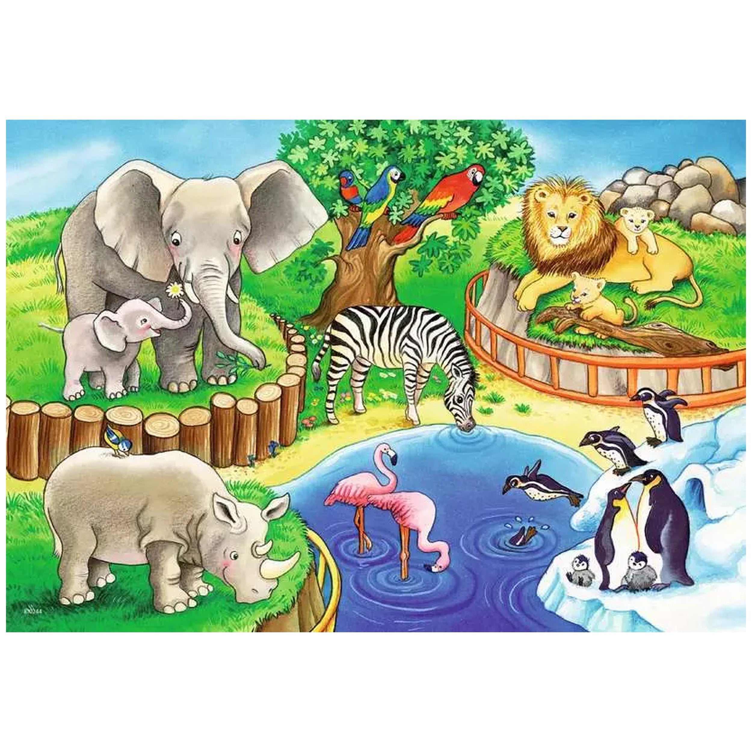 Ravensburger - Animals In The Zoo - 2x12 Pieces - Puzzles