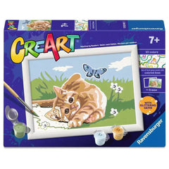 Ravensburger - Loisirs créatifs - Kit de peinture Joyful Kitten - 7 Ans+ - Éducatif
