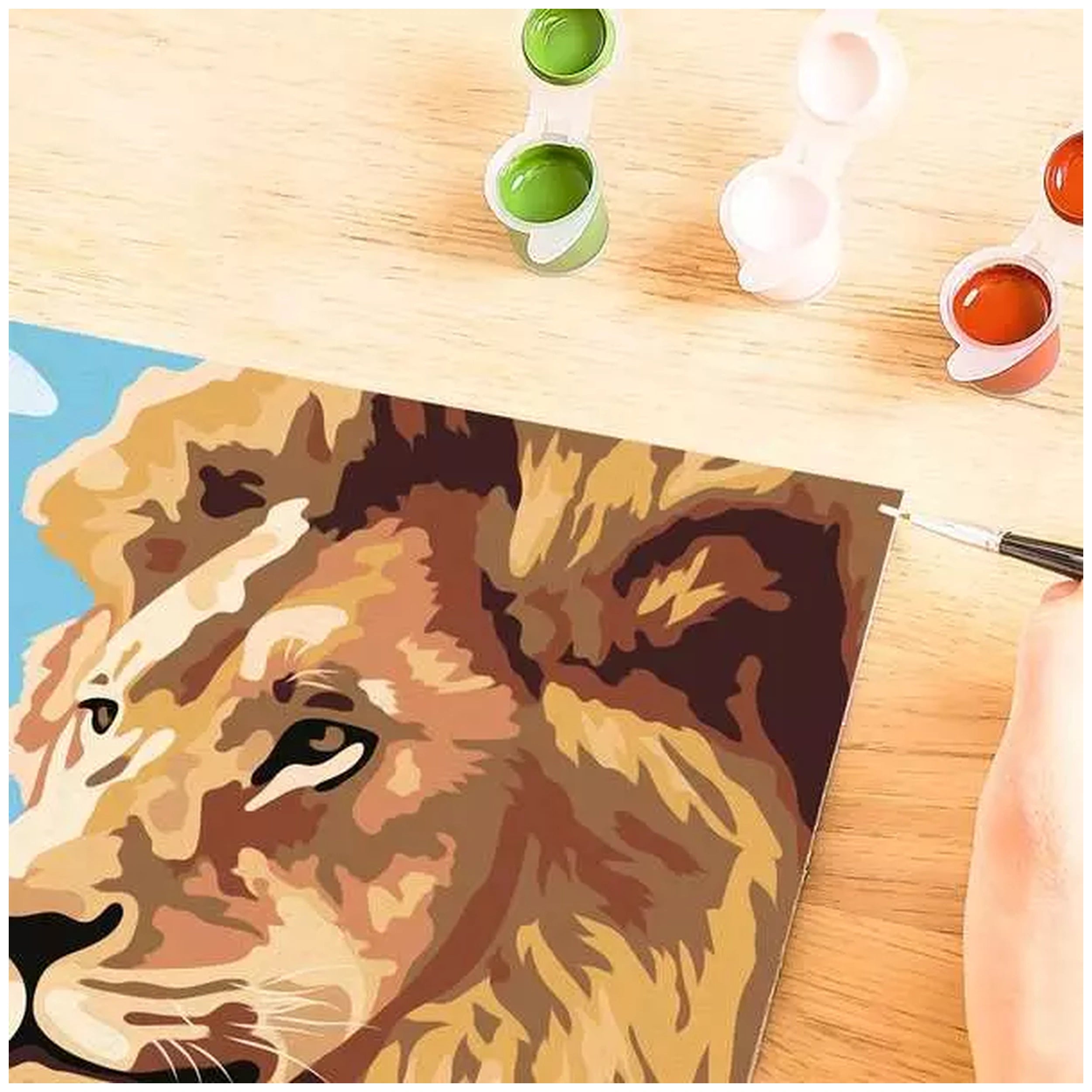 Ravensburger - CreArt Animaux Lion avec Bébé - Loisirs Créatifs