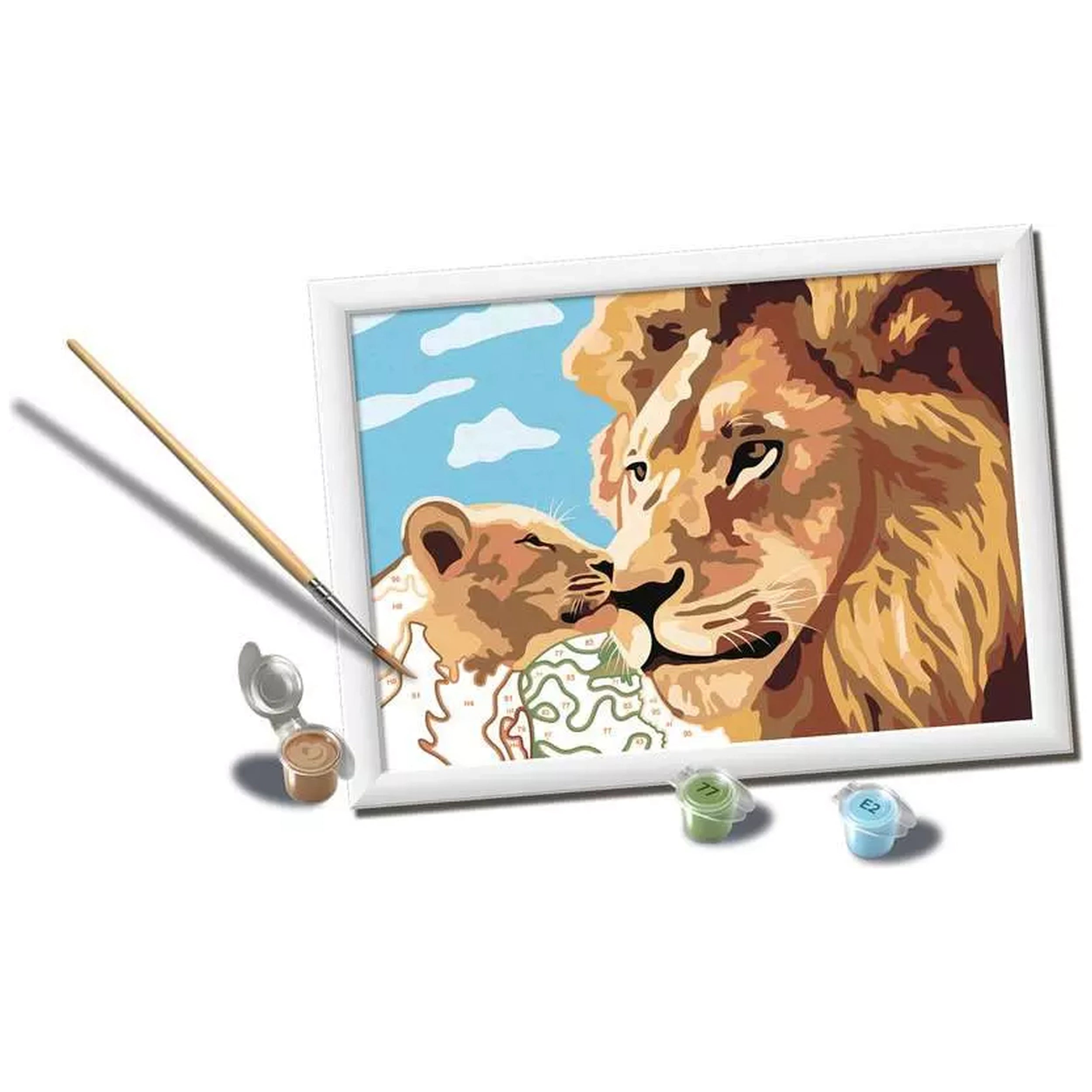 Ravensburger - CreArt Animaux Lion avec Bébé - Loisirs Créatifs