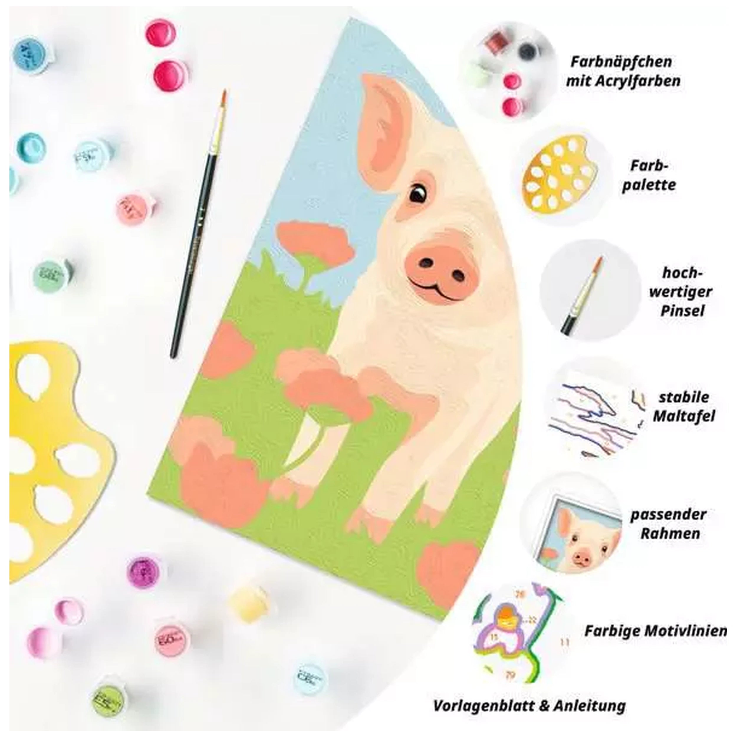 Ravensburger - CreArt Animals Little Pig - Arts & Crafts