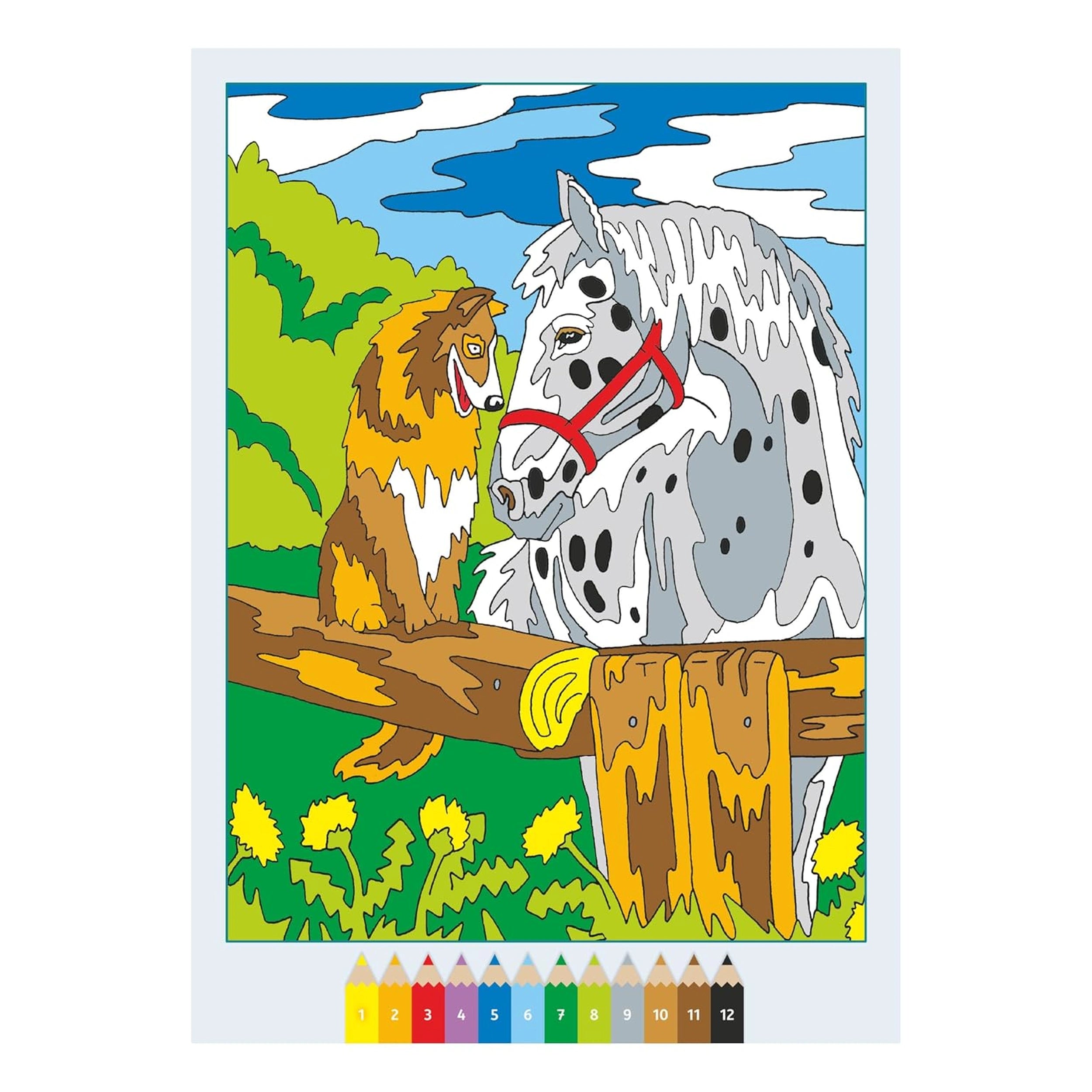 Ravensburger - CreArt-Creative-Colouring-Book-Horses-Arts-and-Crafts