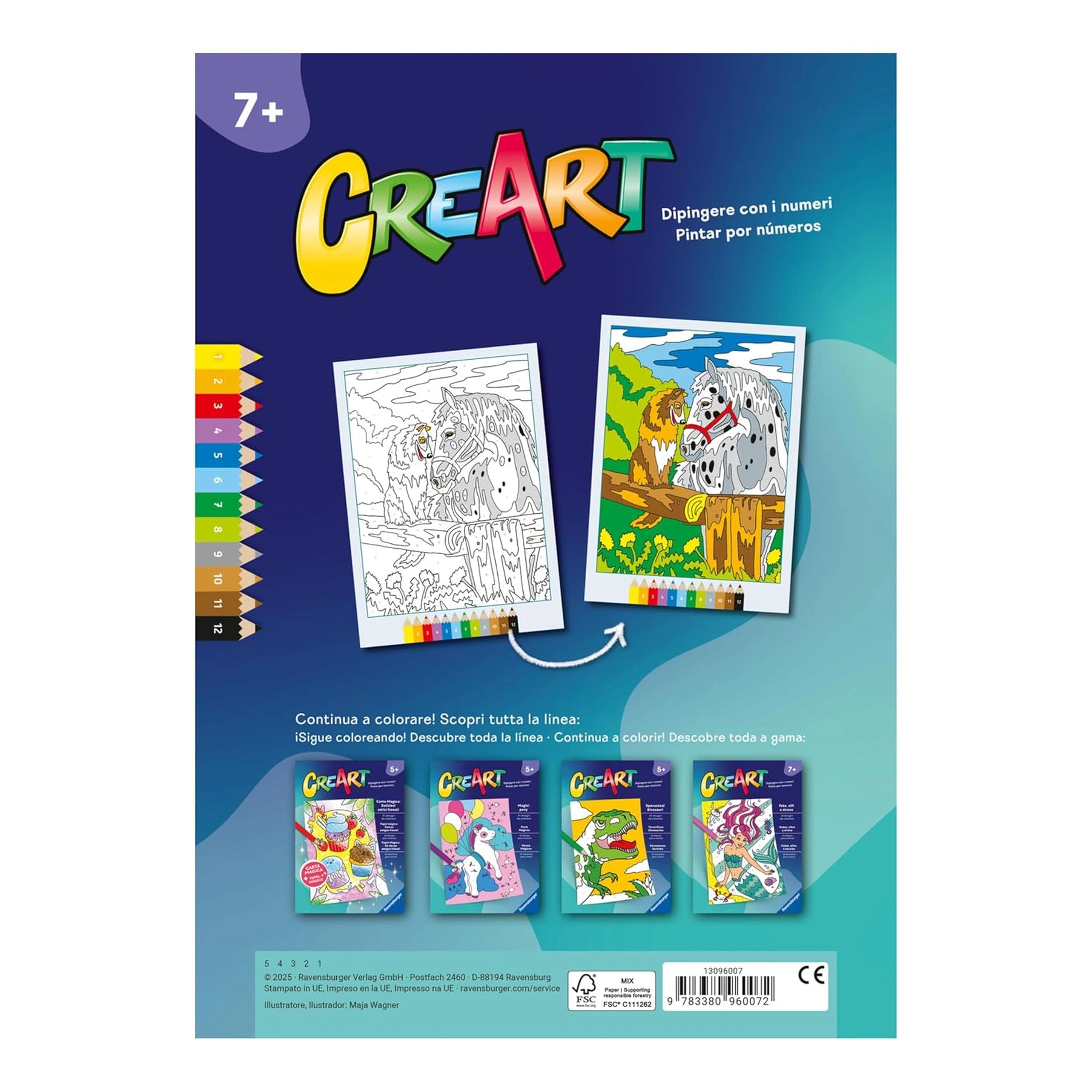 Ravensburger - CreArt-Creative-Colouring-Book-Horses-Arts-and-Crafts