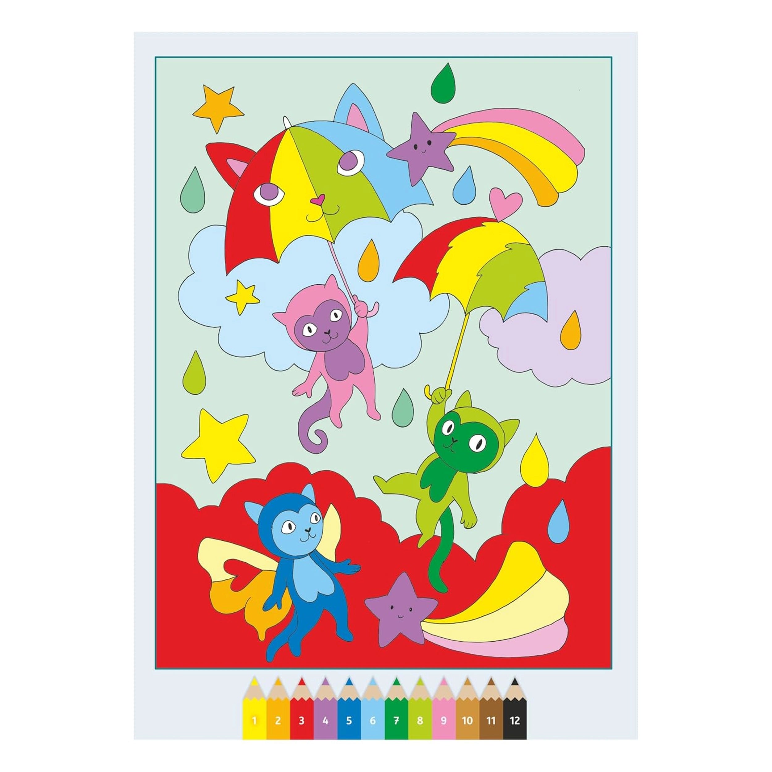 Ravensburger - CreArt-Creative-Colouring-Book-Magic-Rainbow-Land-Arts-Crafts
