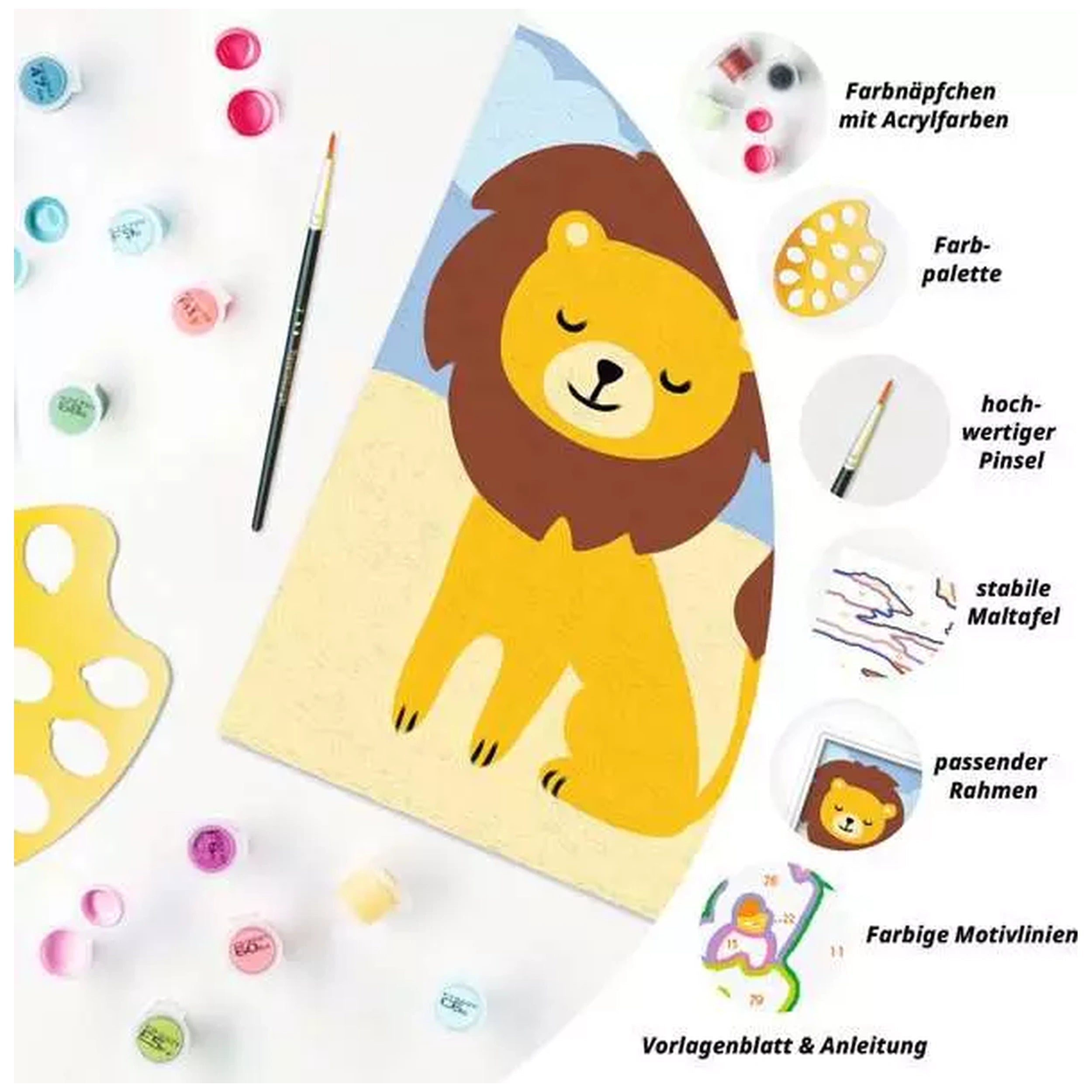 Ravensburger - CreArt Animaux Sauvages Lion - Loisirs Créatifs