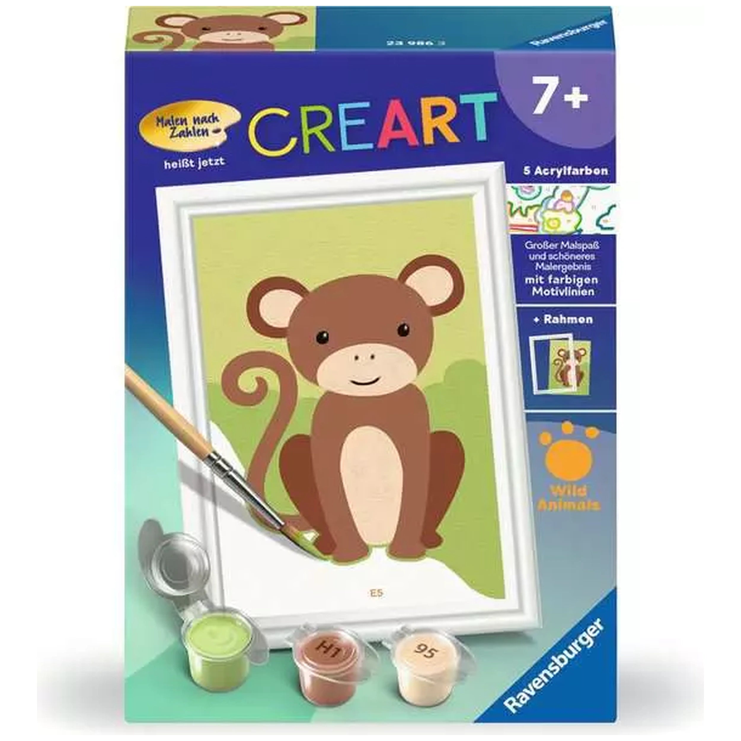 Ravensburger - CreArt Animaux Sauvages Singe - Loisirs Créatifs