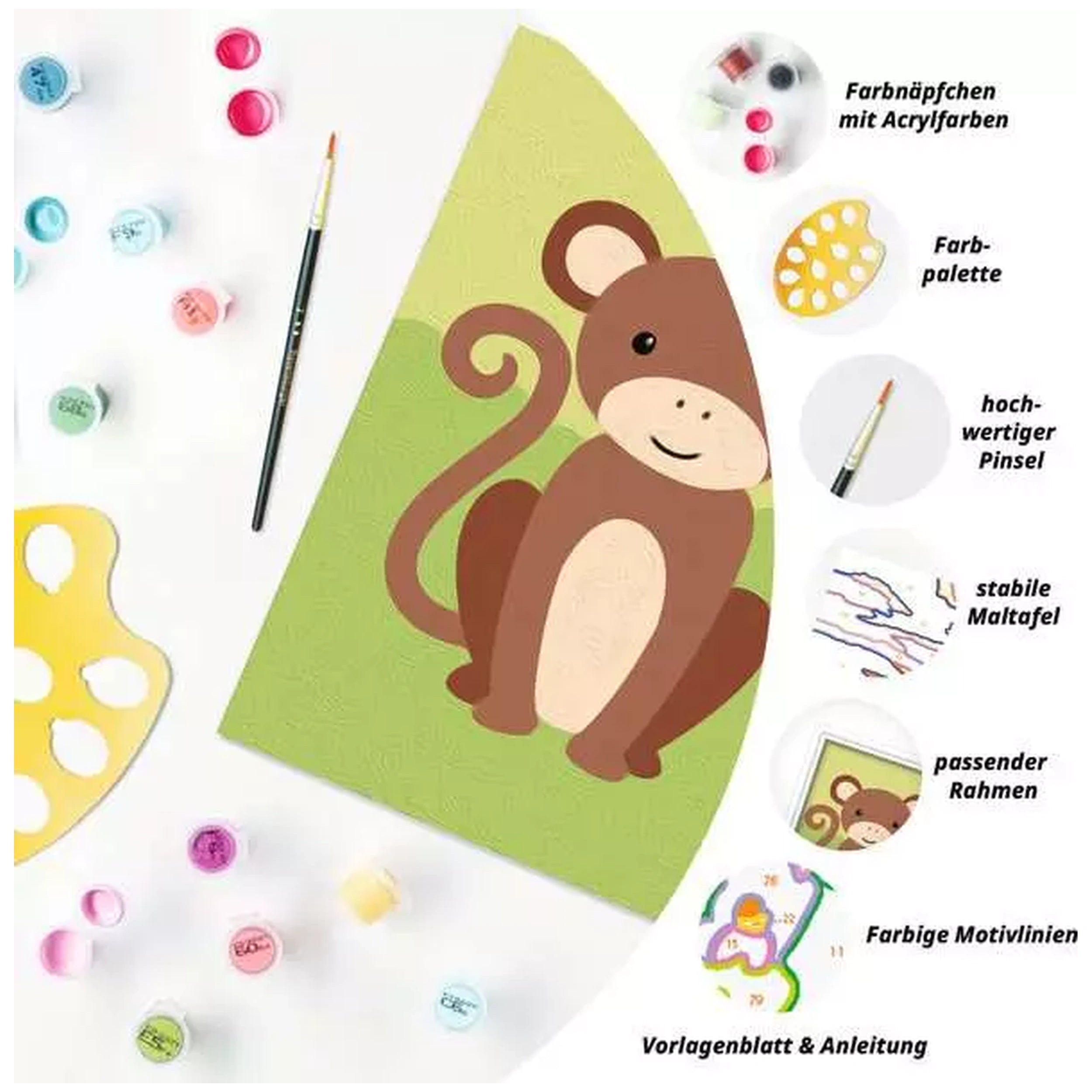 Ravensburger - CreArt Animaux Sauvages Singe - Loisirs Créatifs