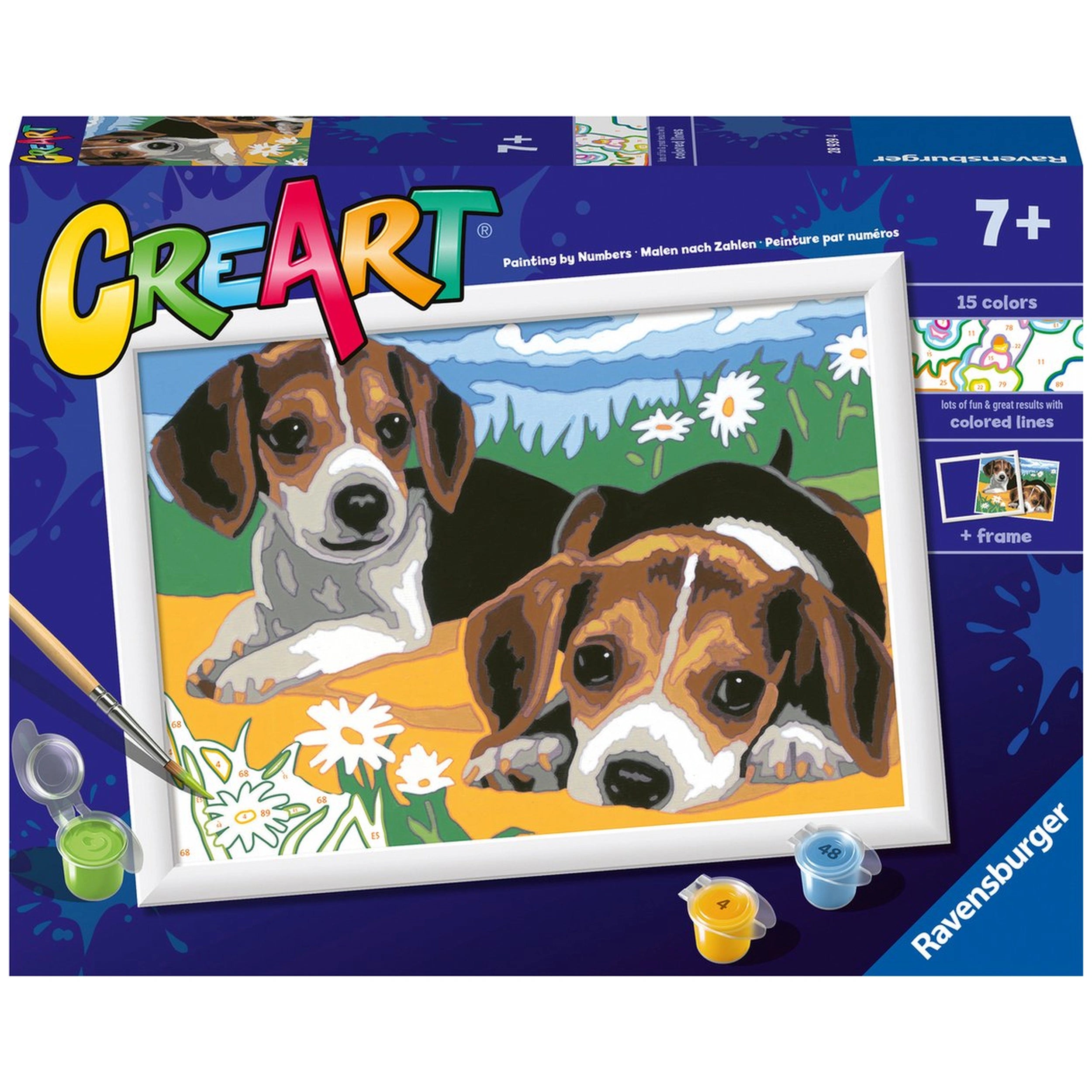 Ravensburger - Creart Chiots Beagle - Peinture par Numéros - Arts et Loisirs