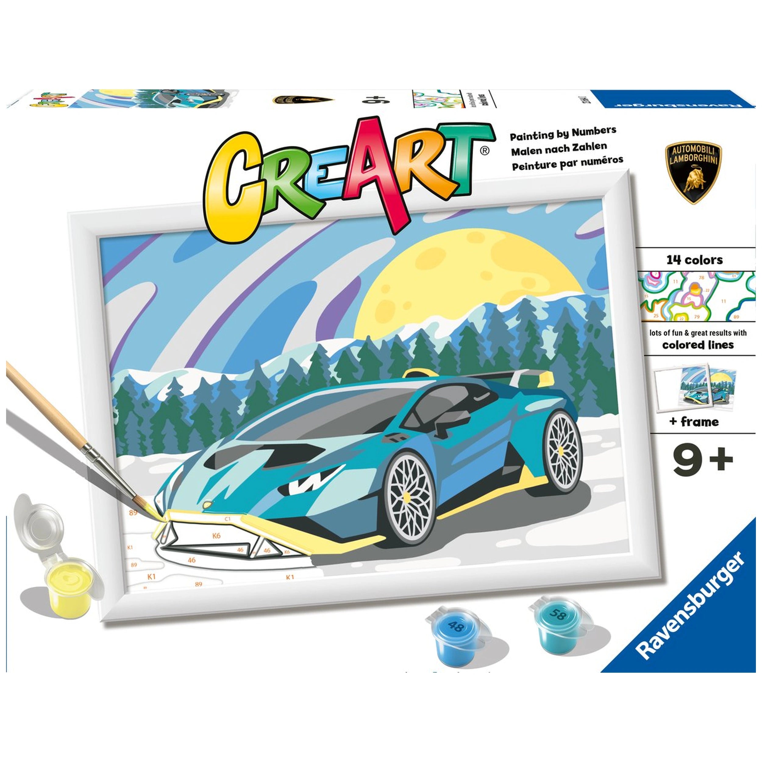 Ravensburger - Creart Blue Lamborghini - Peinture par Numéros - Arts et Loisirs