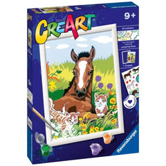 Ravensburger - Creart Poulain avec des chatons - Peinture par numéros - Arts et loisirs créatifs