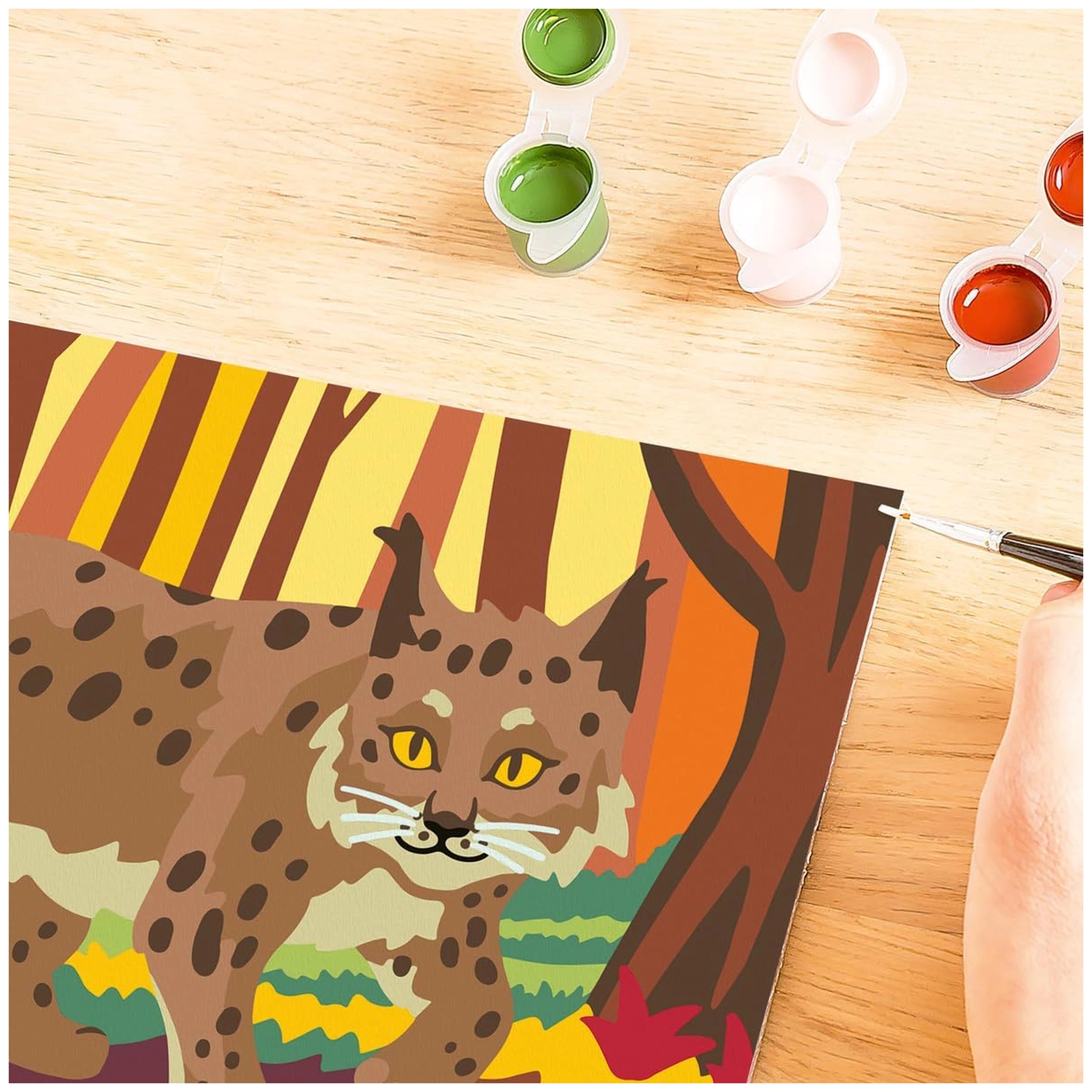 Ravensburger - Creart Lynx In The Woods - Painting By Numbers - Arts & Crafts