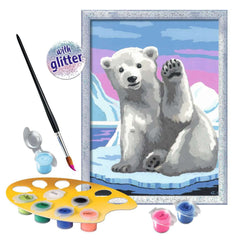Ravensburger - Creart Pawsome Polar Bear - Painting By Numbers - Arts & Crafts