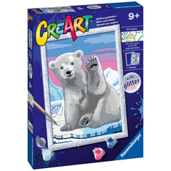 Ravensburger - Creart Pawsome Polar Bear - Painting By Numbers - Arts & Crafts
