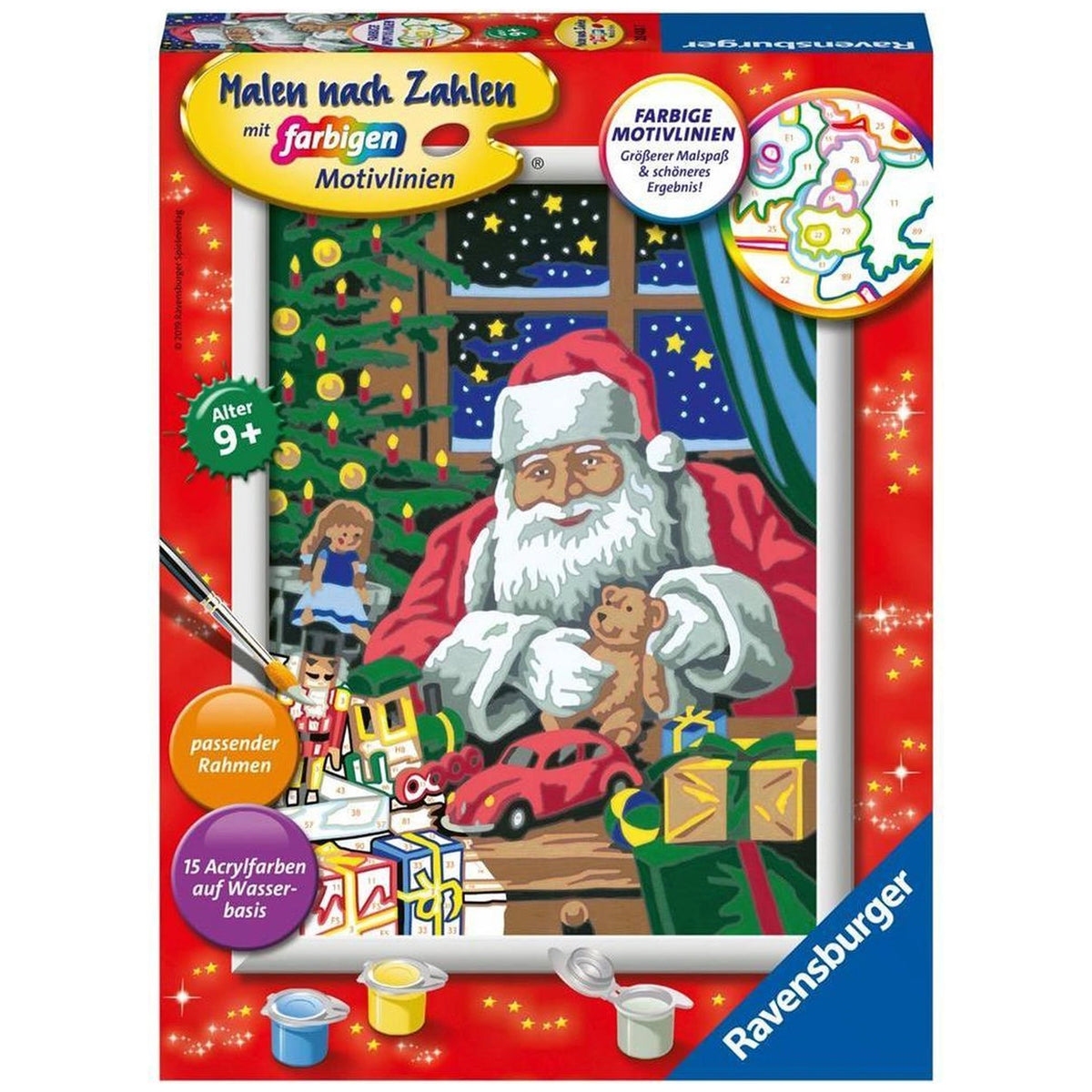 Ravensburger - Creart L'Atelier du Père Noël - Peinture par Numéros - Arts et Métiers