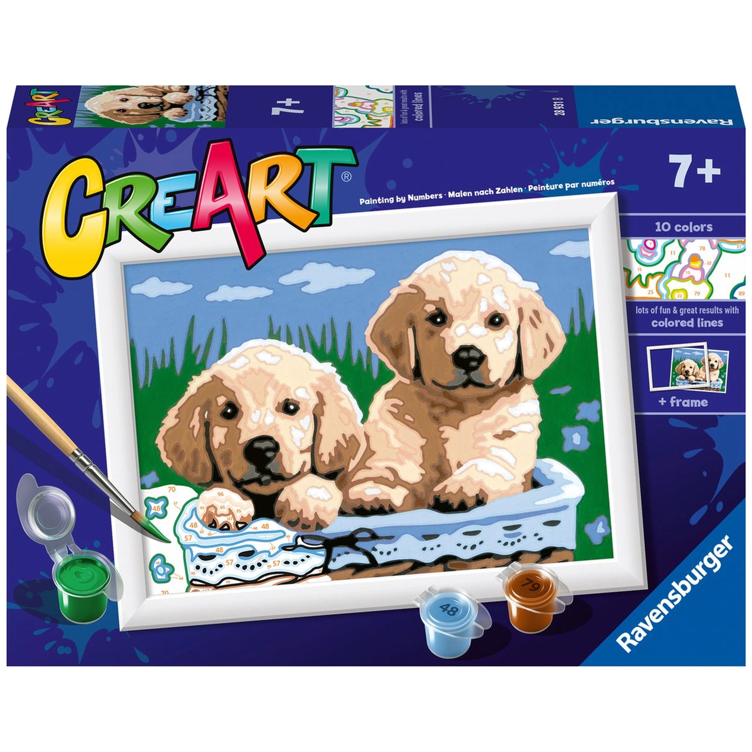 Ravensburger - Creart Chats et Chiens Endormis - Peinture par Numéros - Arts et Loisirs