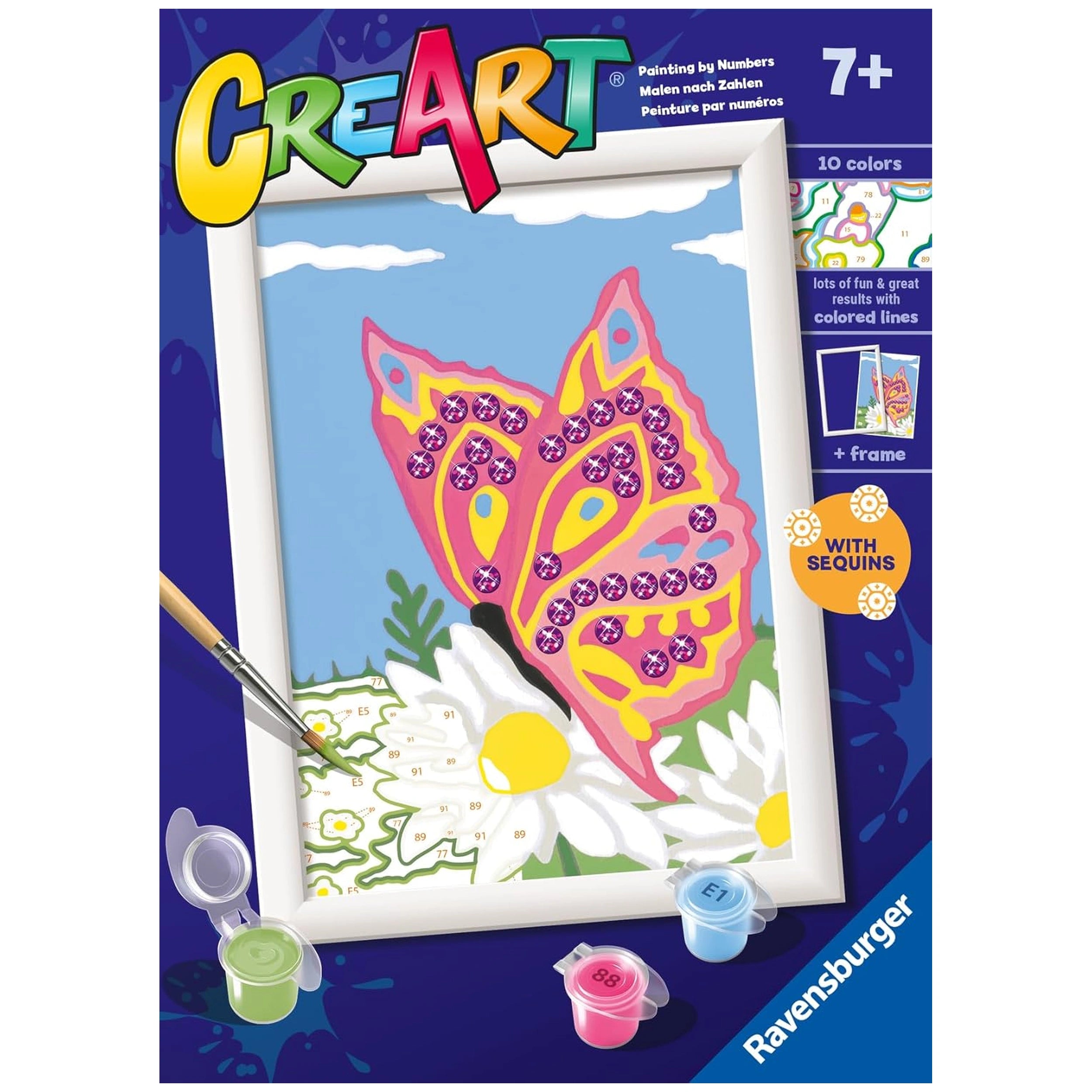 Ravensburger - Creart Papillons Étincelants - Peinture Par Numéros - Arts et Loisirs