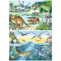 Ravensburger - Dinosaures - Leurs Habitats - 2x24 Pièces - Puzzles