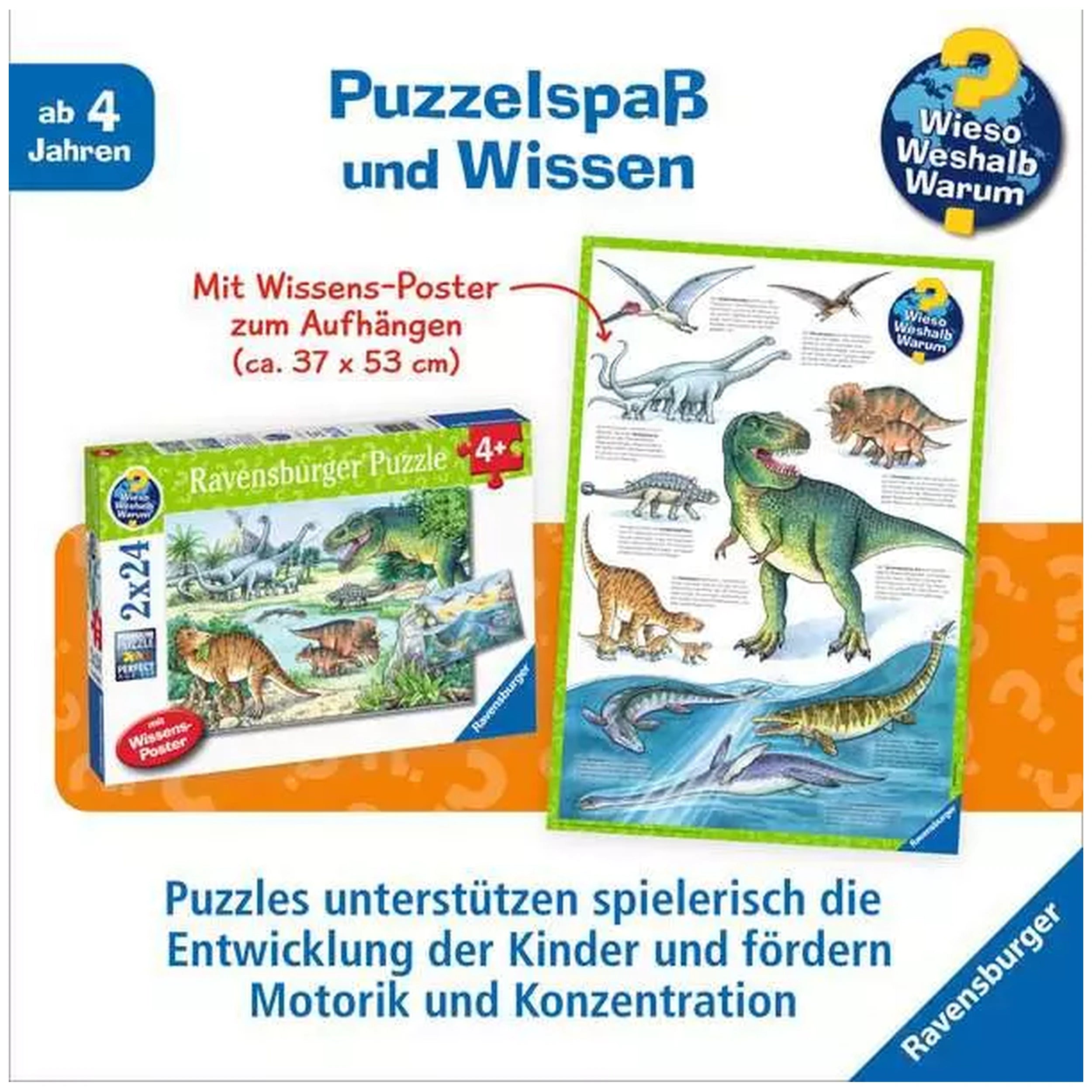Ravensburger - Dinosaures - Leurs Habitats - 2x24 Pièces - Puzzles