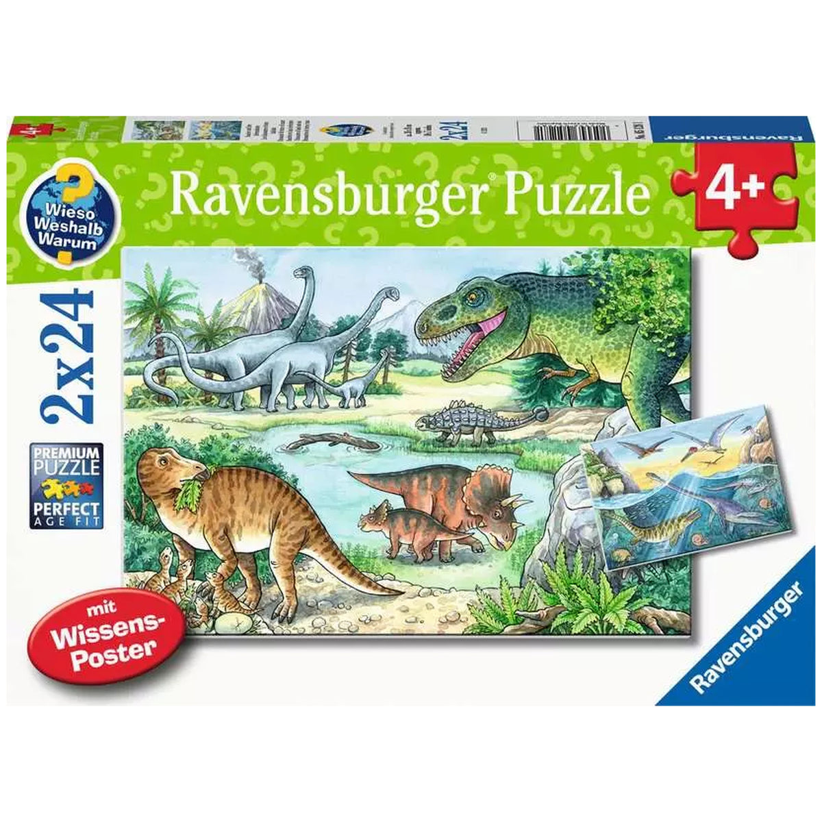 Ravensburger - Dinosaures - Leurs Habitats - 2x24 Pièces - Puzzles