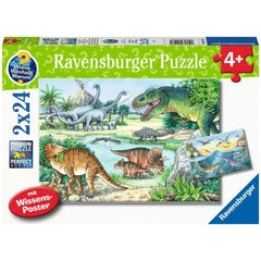 Ravensburger - Dinosaures - Leurs Habitats - 2x24 Pièces - Puzzles