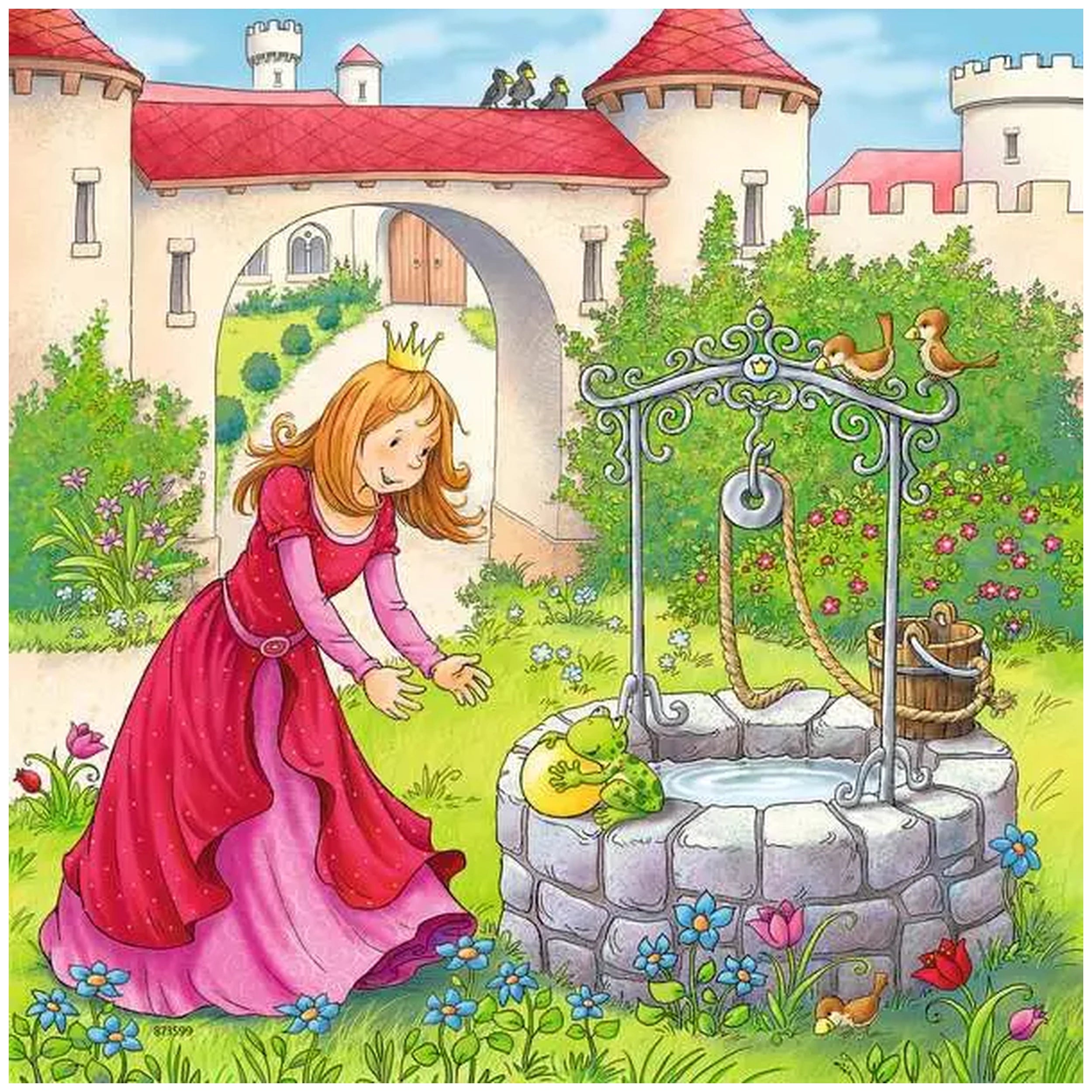 Ravensburger - Fairy Tales - Rapunzel Little Red Riding Hood & The Frog Prince - 3x49 Pieces - Puzzles