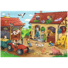 Ravensburger - Hardworking On The Farm - 2x12 Pieces - Puzzles