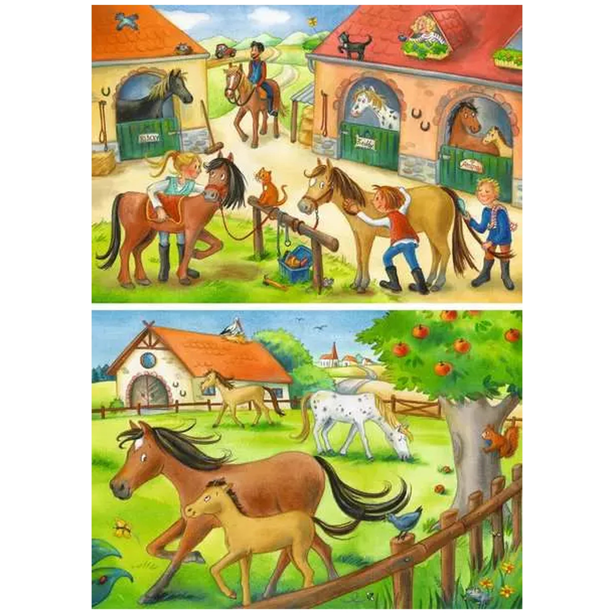 Ravensburger - Holidays On The Horse Farm - 2x12 Pieces - Puzzles
