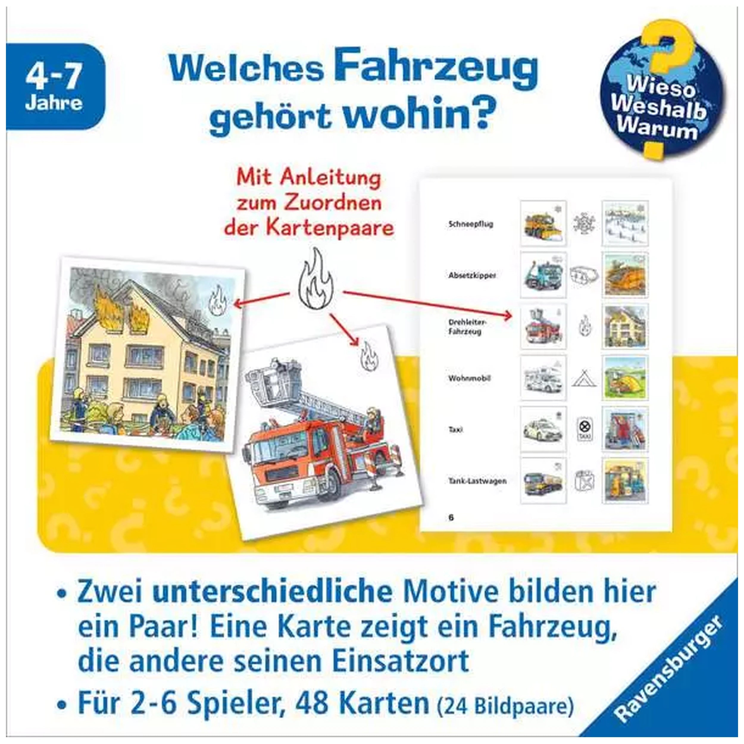 Ravensburger - How Come For What Reason Why Vehicles Memory - Board Game - German Edition