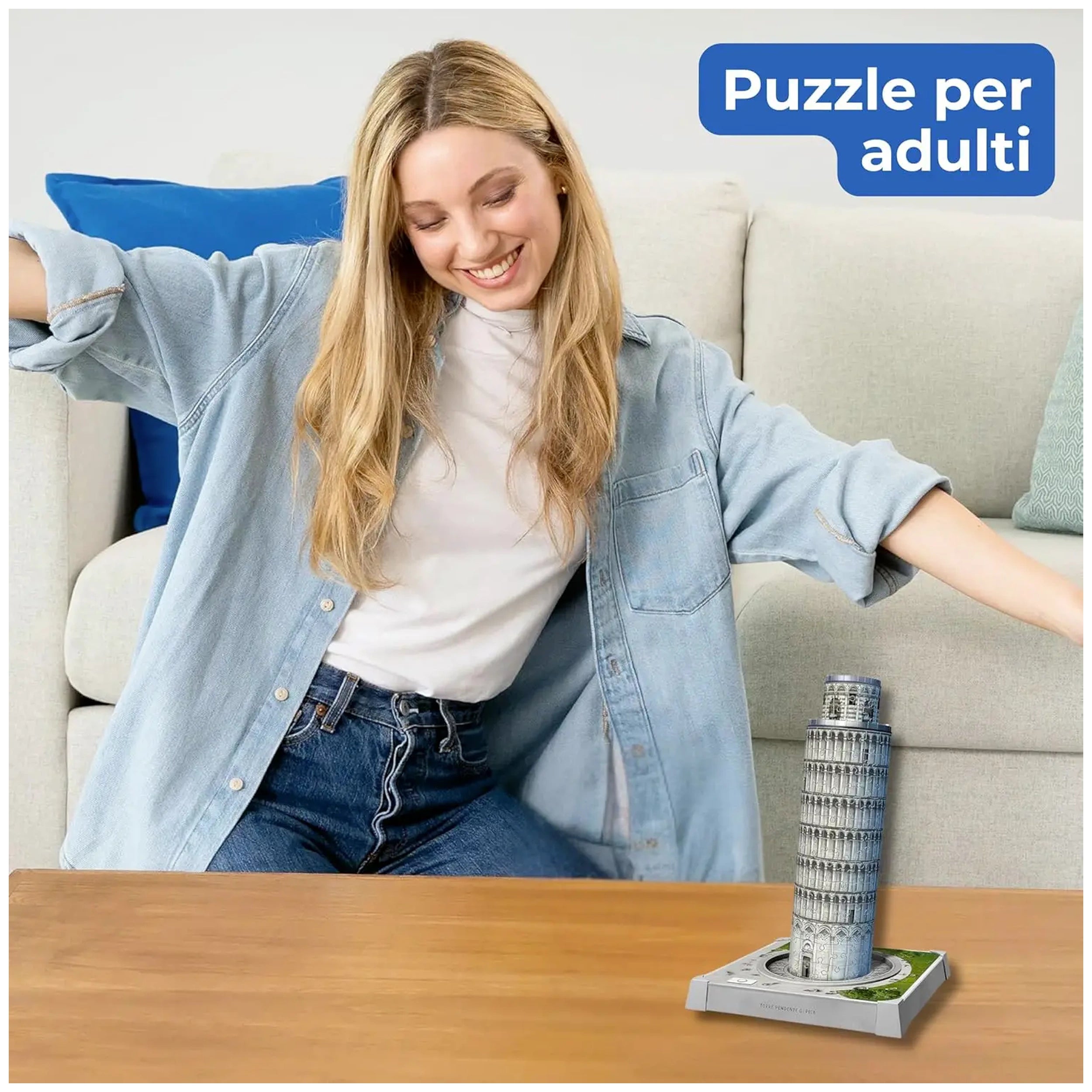 Ravensburger - Iconics 3D Puzzle Leaning Tower of Pisa LED Edition 231 Pcs - Puzzles