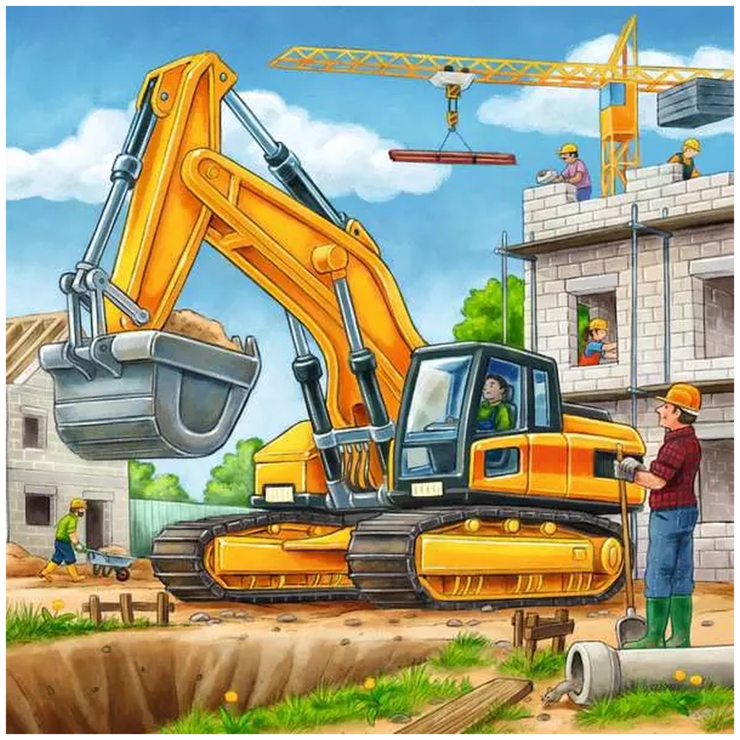 Ravensburger - Grands Véhicules de Construction - 3x49 Pièces - Puzzles