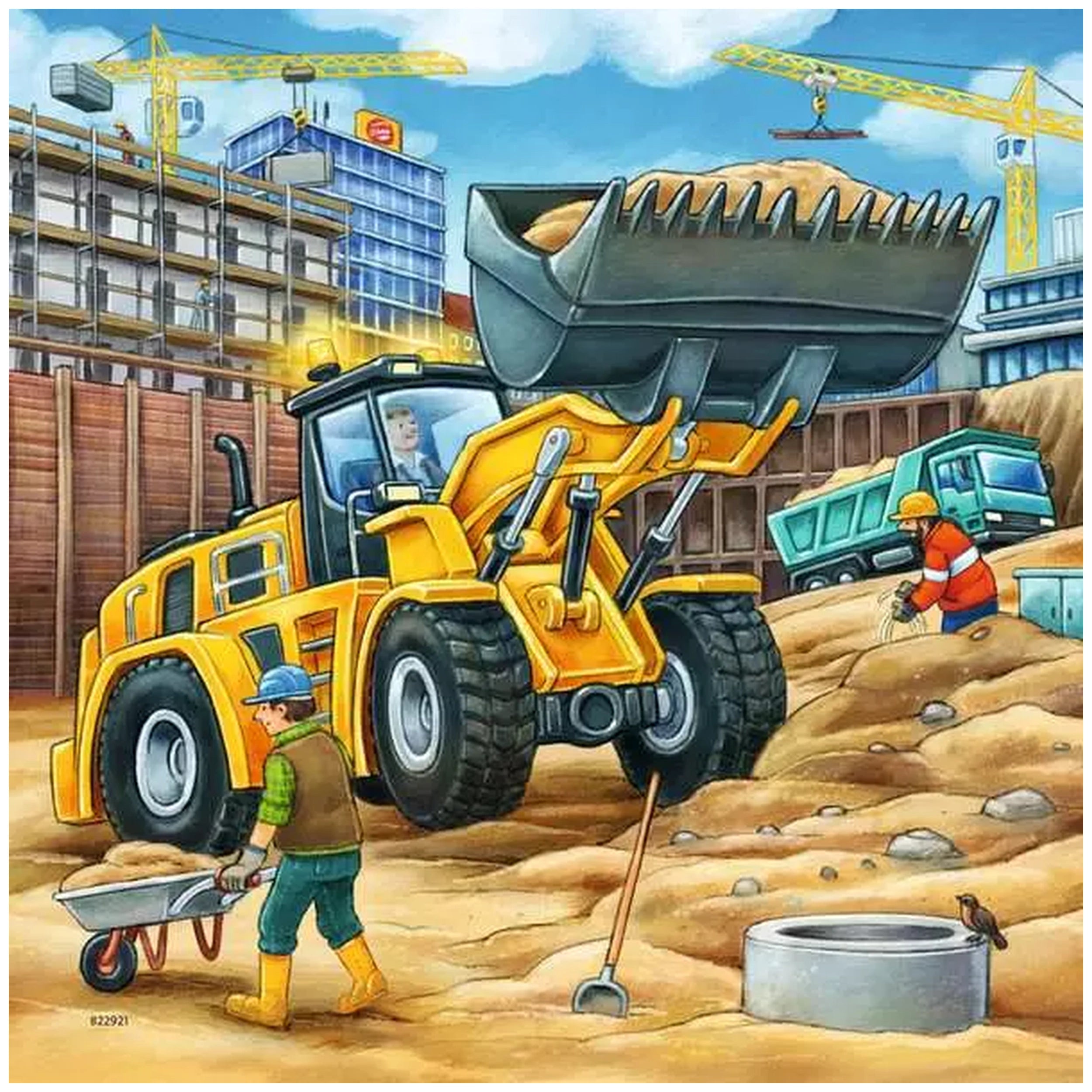 Ravensburger - Grands Véhicules de Construction - 3x49 Pièces - Puzzles