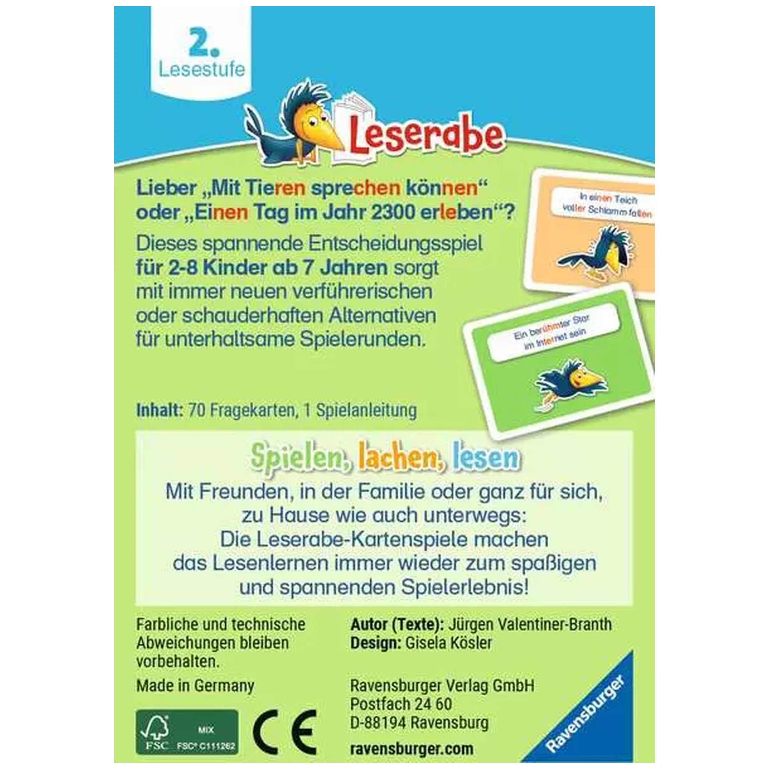 Ravensburger - Leserabe - Quel est ton jeu de cartes préféré ?