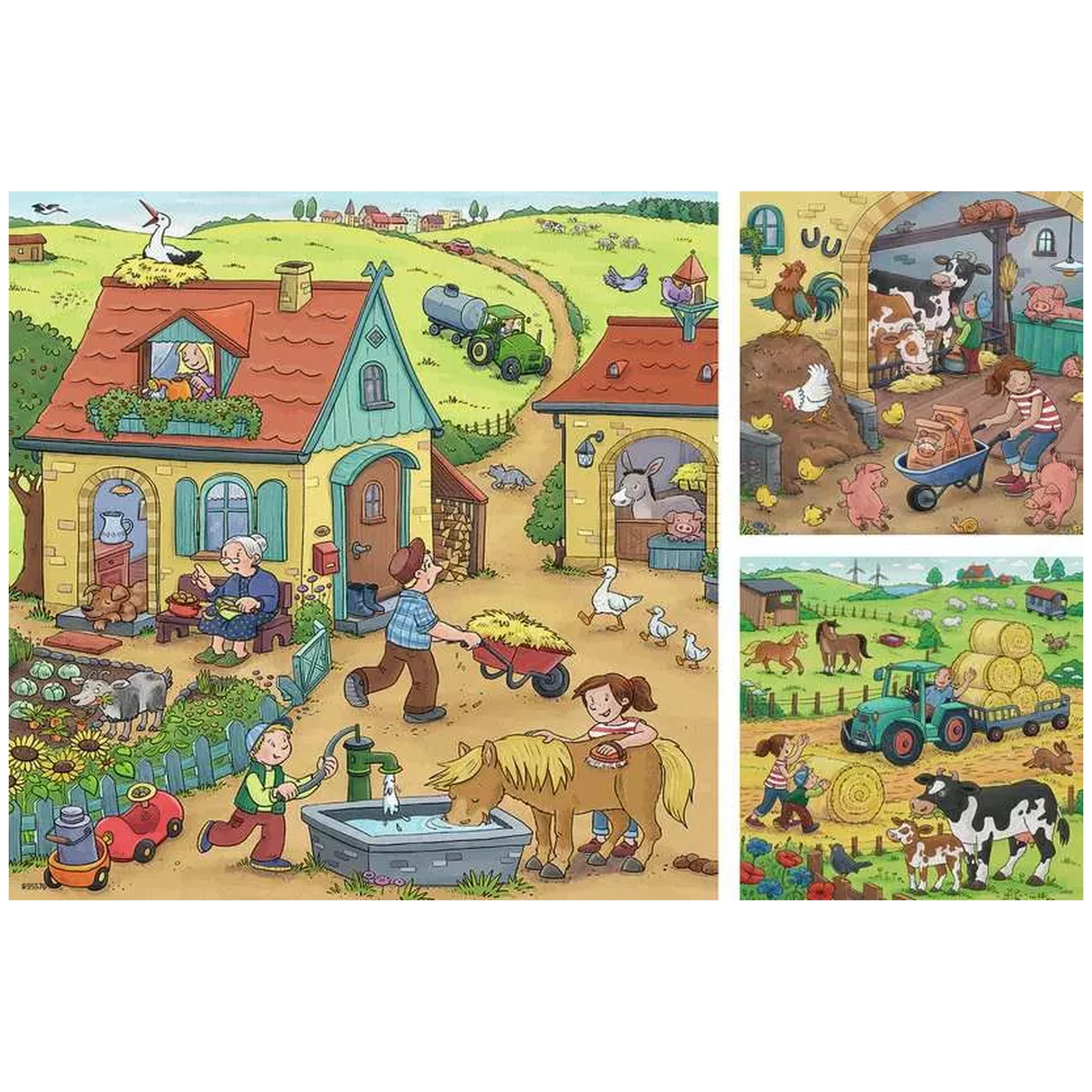 Ravensburger - Lots Going On On The Farm - 3x49 Pieces - Puzzles