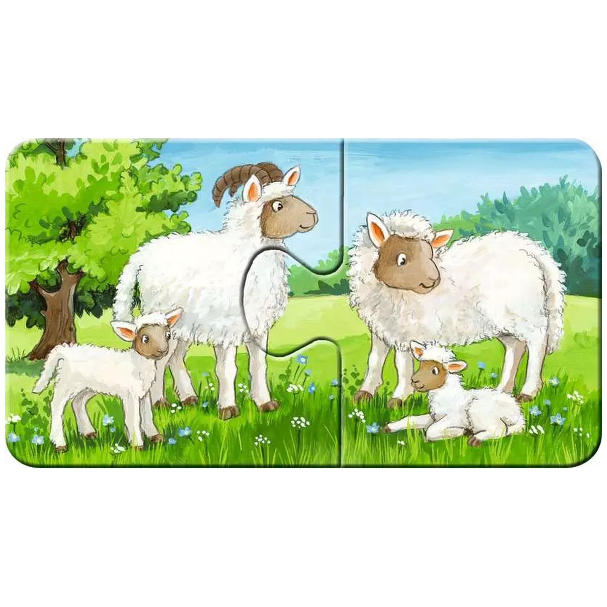 Ravensburger - My First Puzzles - Animal Families On The Farm - 2X9 Pieces - Puzzles
