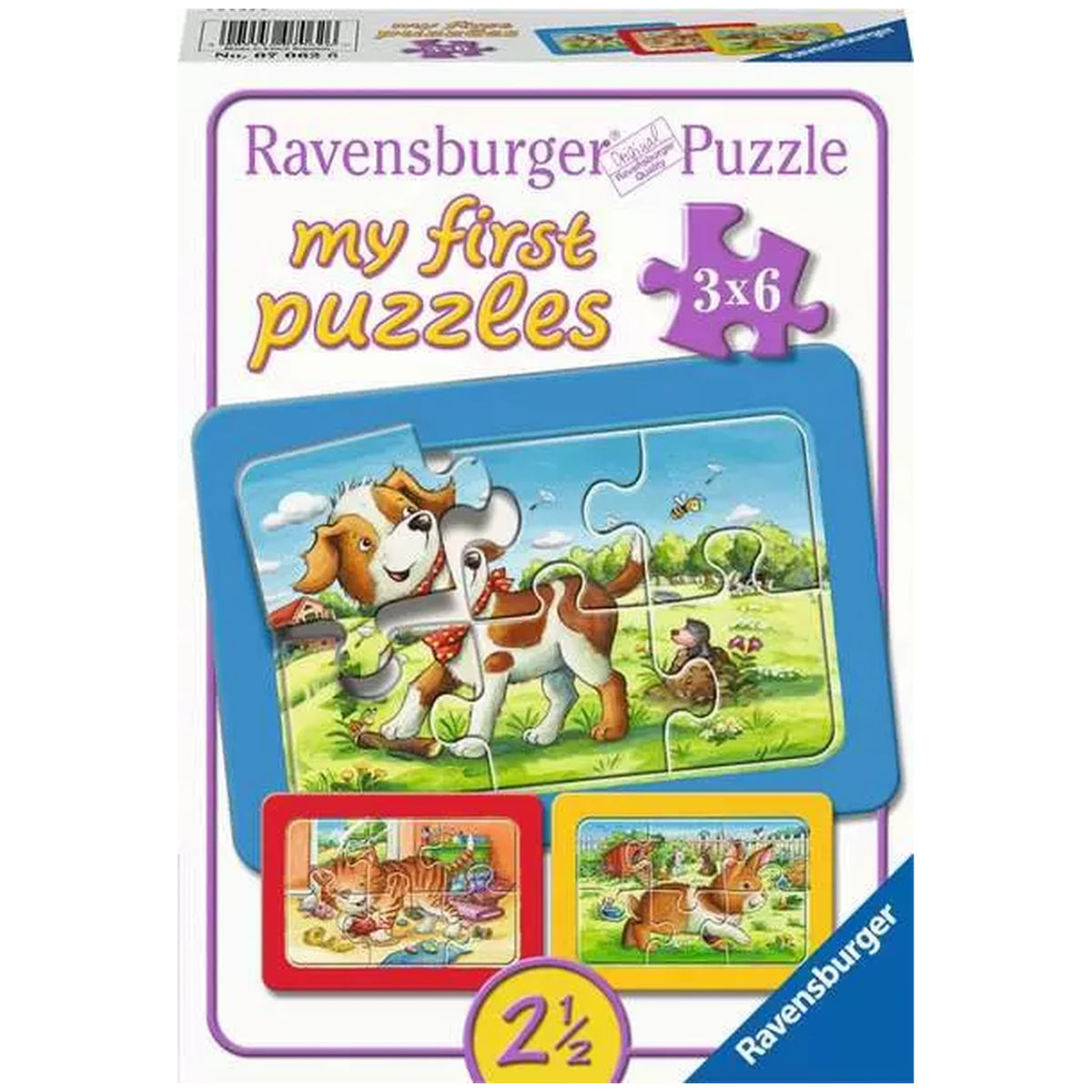 Ravensburger - My First Puzzles - Animal Friends - 3X6 Pieces - Puzzles