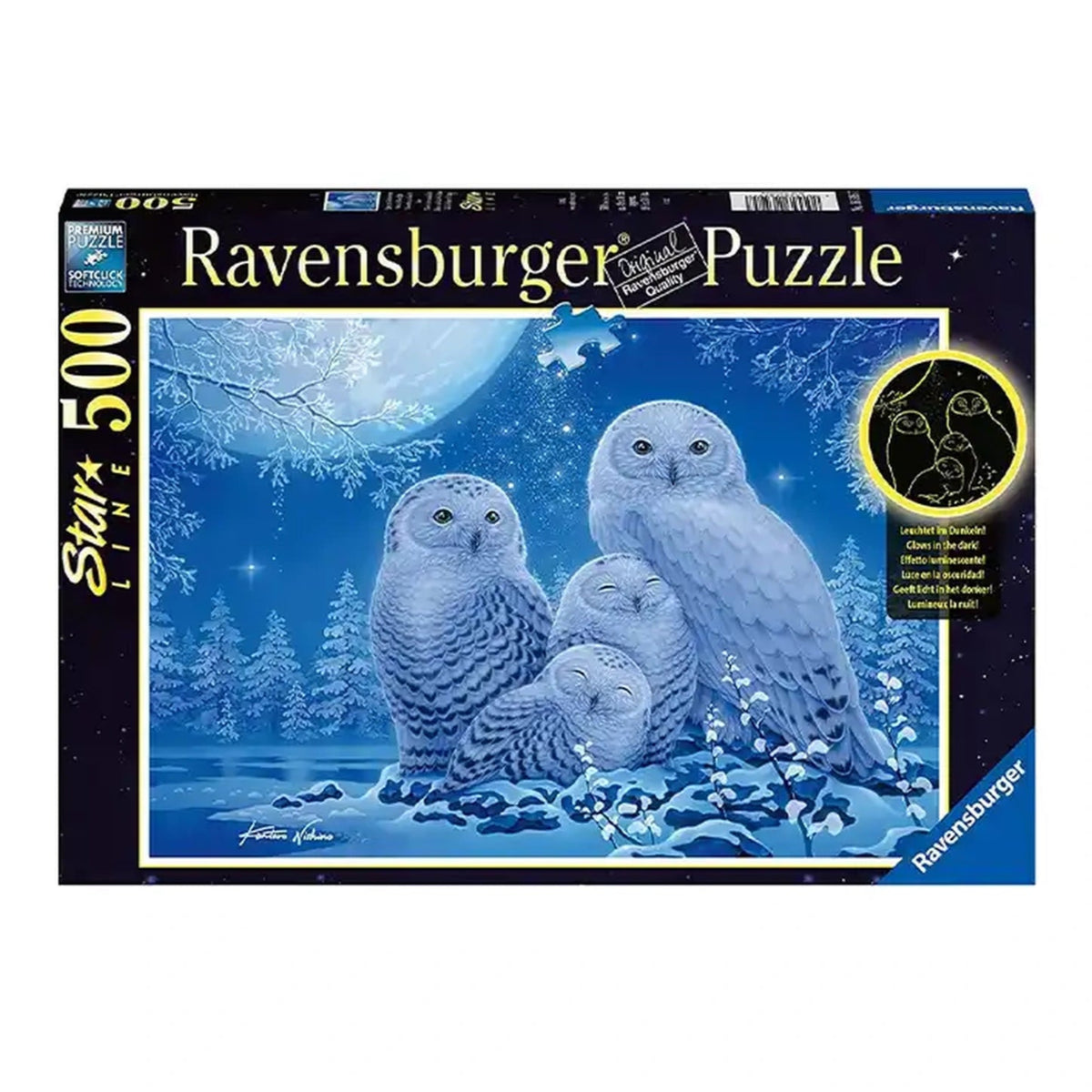 Ravensburger - Owls In The Moonlight Starline - 500 Pieces - Puzzle