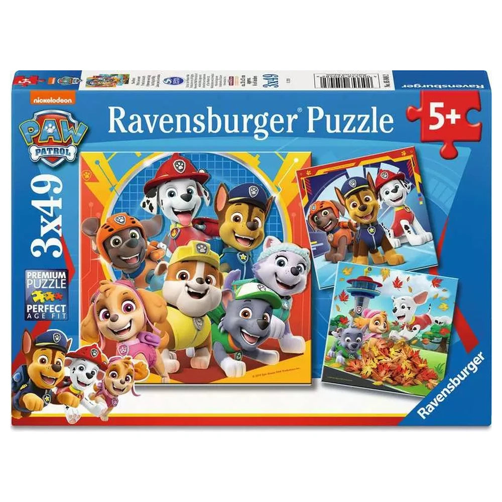Ravensburger - Puzzles - PAW Patrol 3x49pcs - Carton - 5 Ans - Éducatif